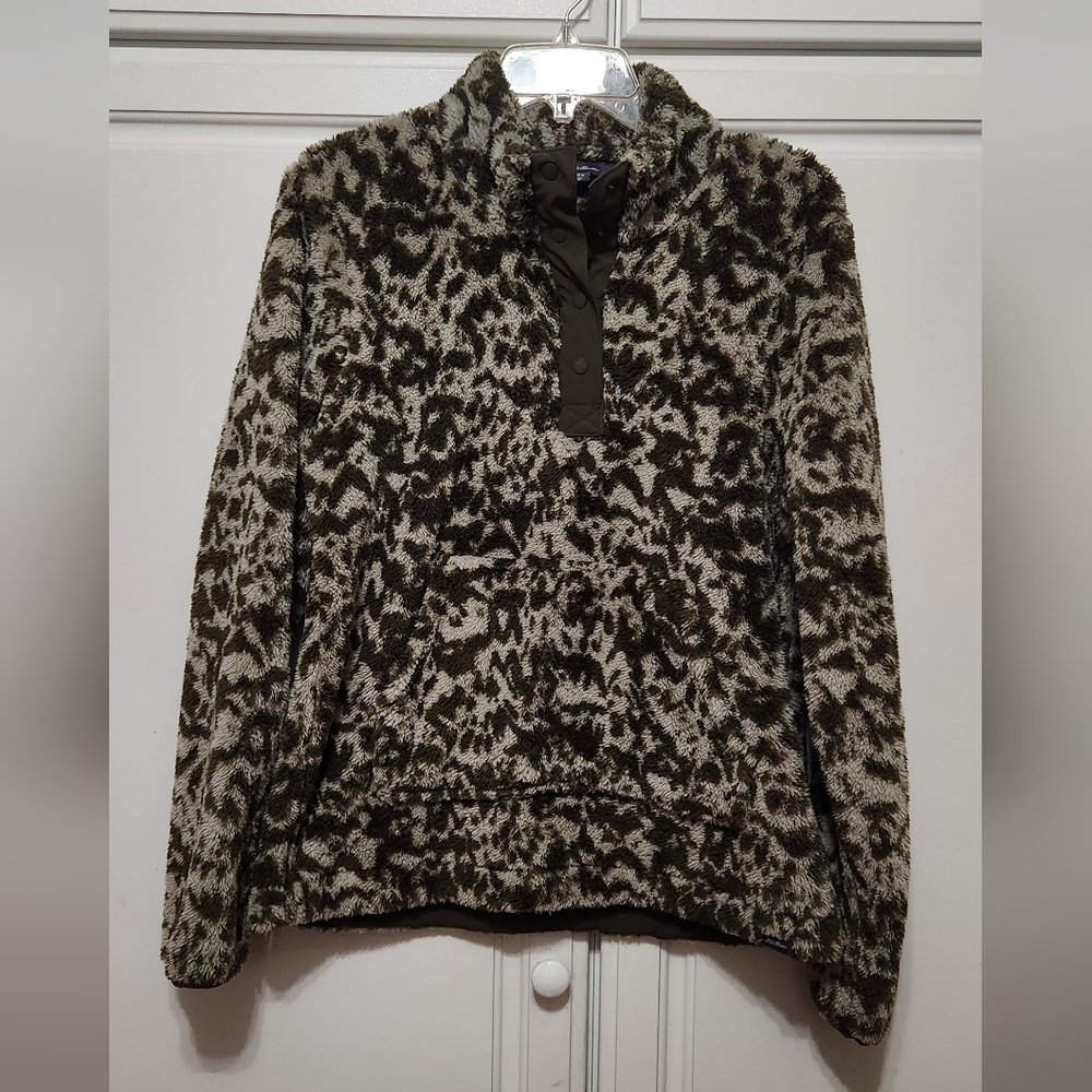 Eddie Bauer Relaxed Fit Fleece Snap Front Jacket